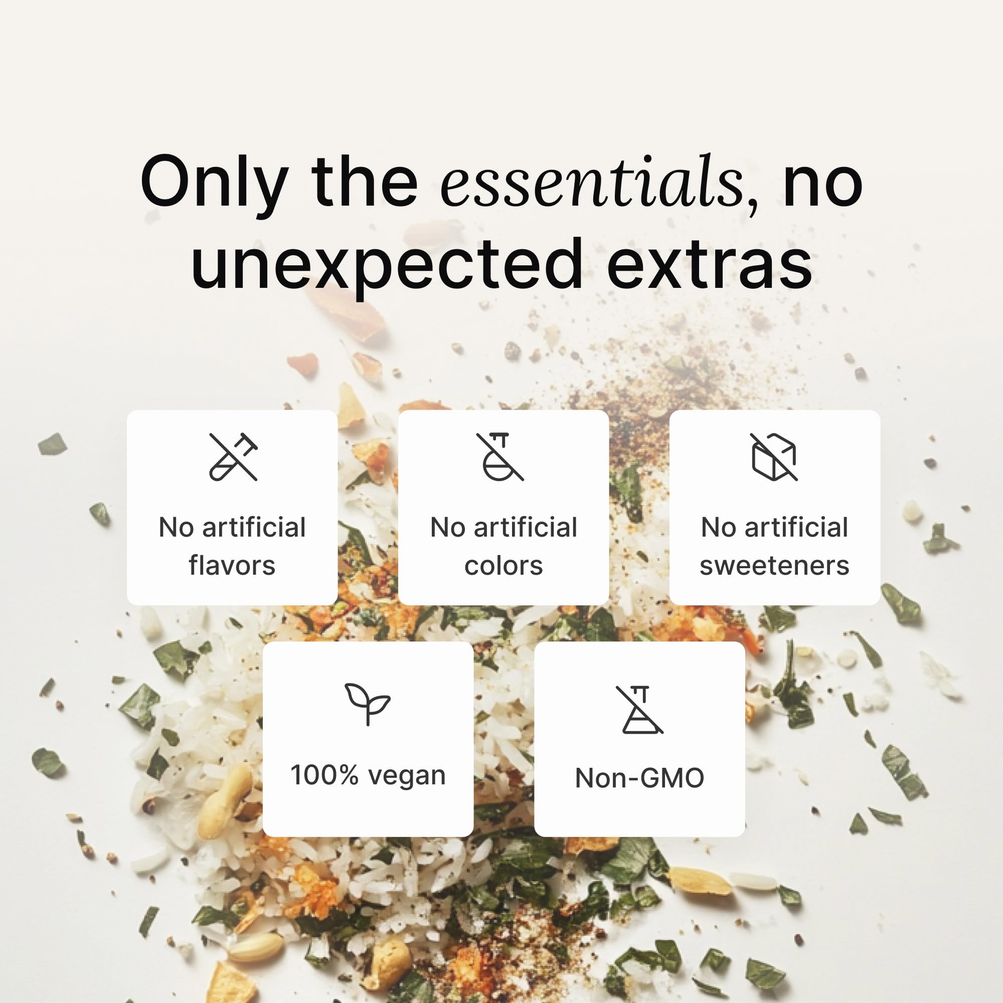 Huel nutrition facts panel highlighting protein and vitamins