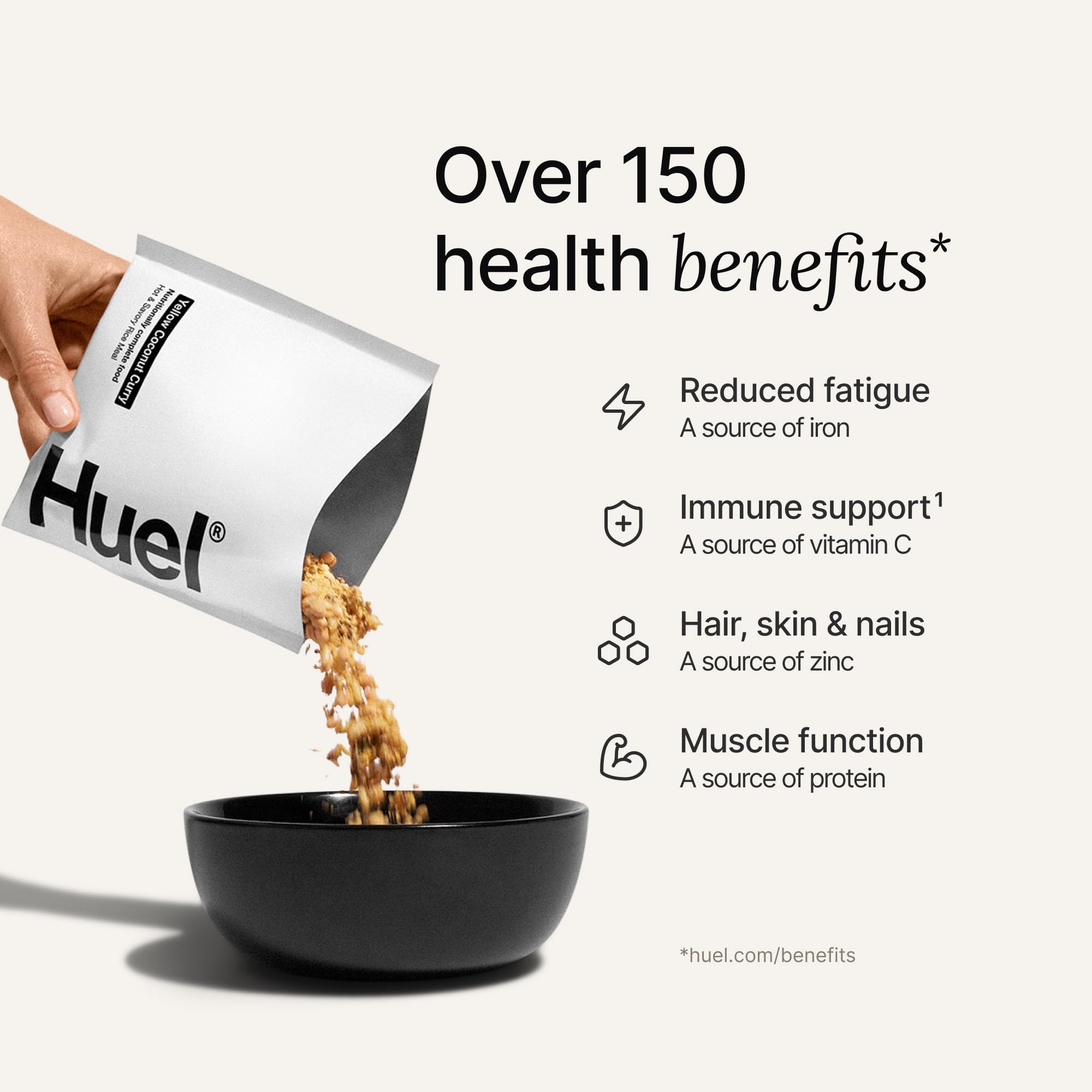 Huel microwave-ready yellow coconut curry meal in a cup