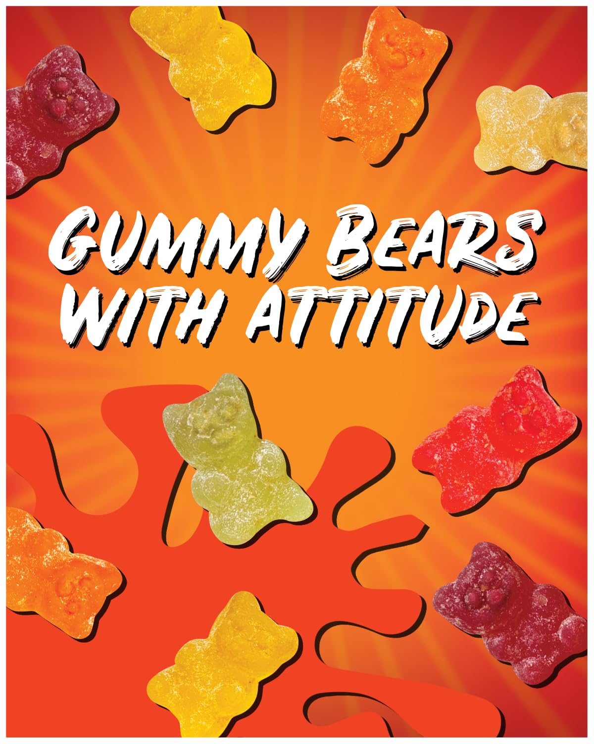 HUER Frank's RedHot gummy bears party-snack close-up ready to share