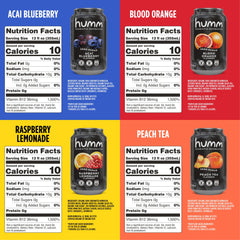 Humm probiotic kombucha Blood Orange can with zero sugar and keto-friendly refreshment.