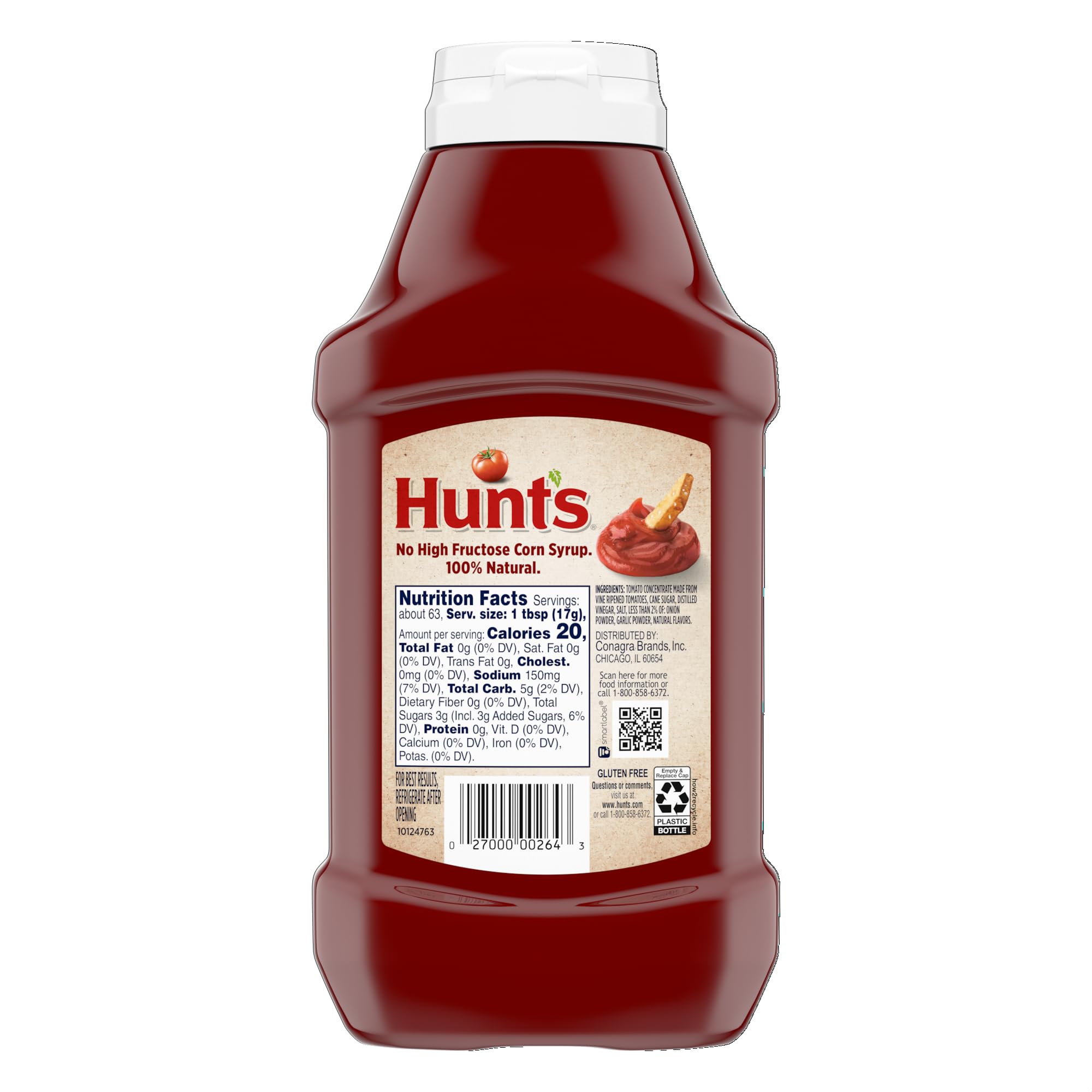 Hunt's Best Ever Ketchup: non-GMO, all-natural ingredients