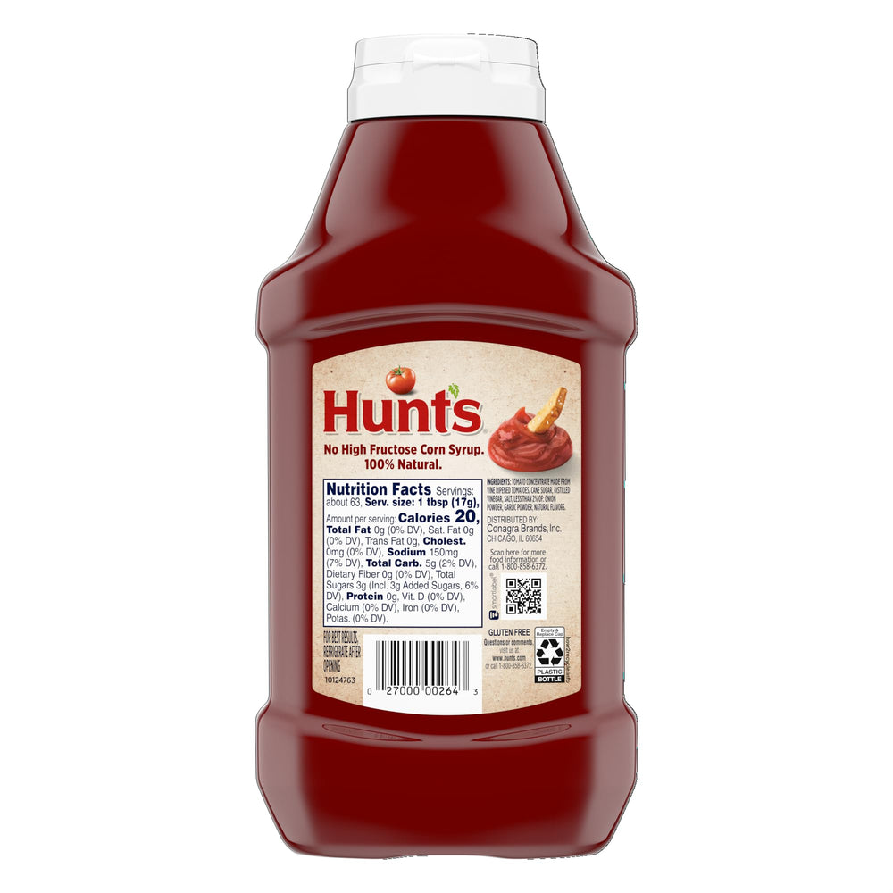 Hunt's Best Ever Ketchup: non-GMO, all-natural ingredients