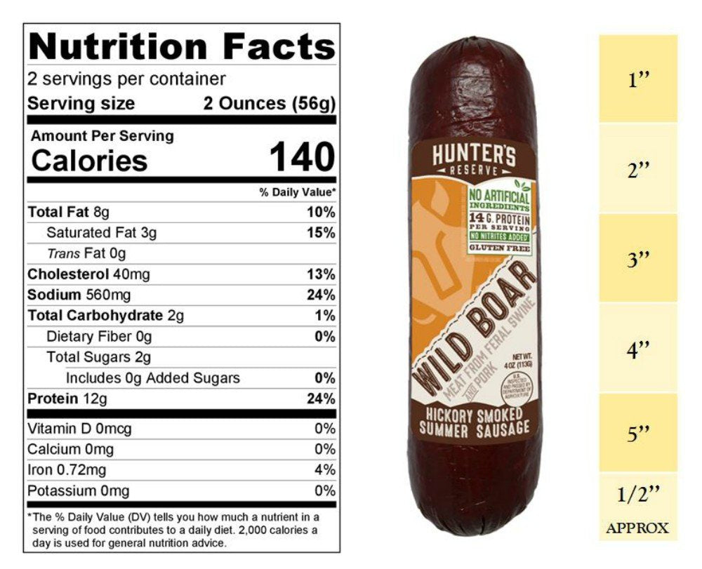 Hunters Reserve smoked 4-ounce serving sticks for quick trail meals.