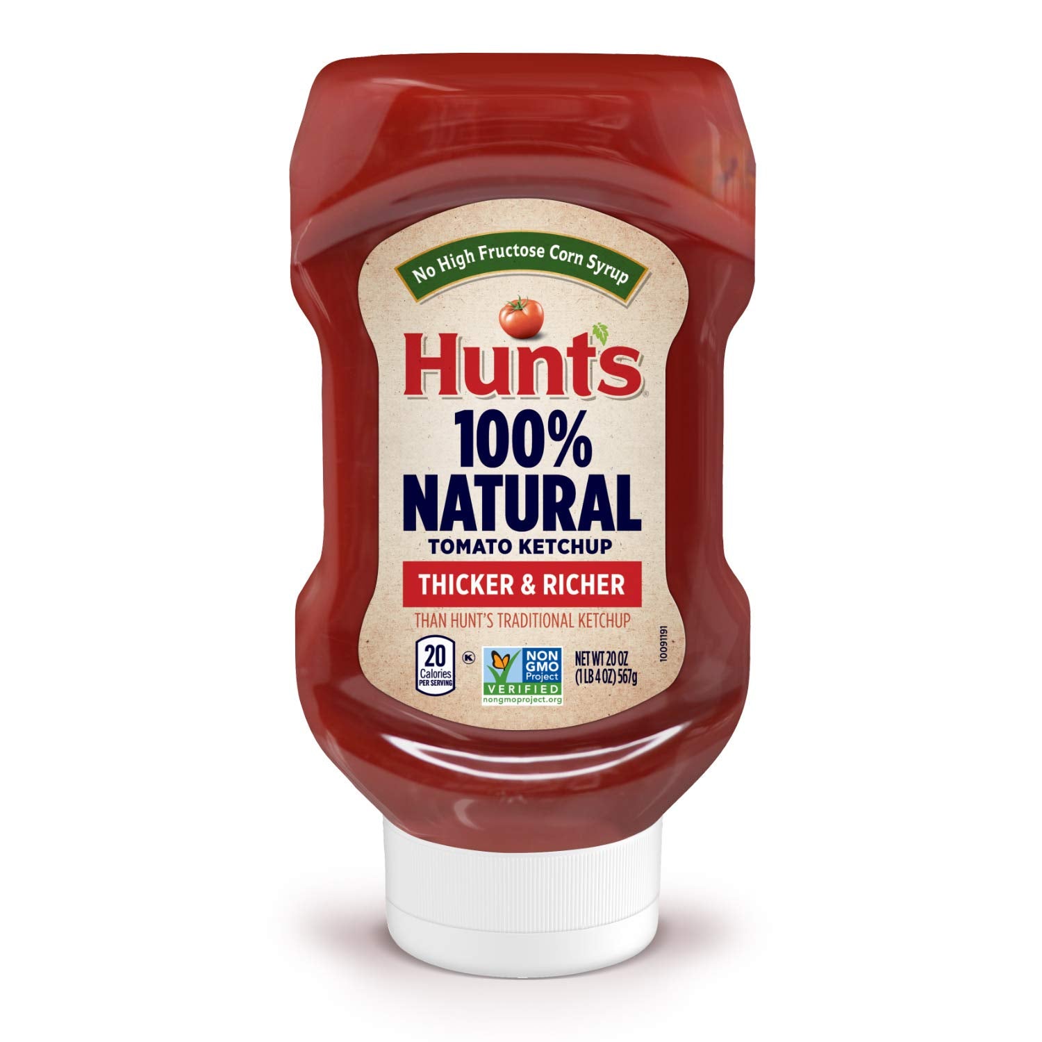 Hunt's Best Ever tomato ketchup 20 oz squeeze bottle ideal for family meals