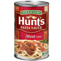 Hunt's Meat Pasta Sauce bottle pour ideal for quick weeknight meals