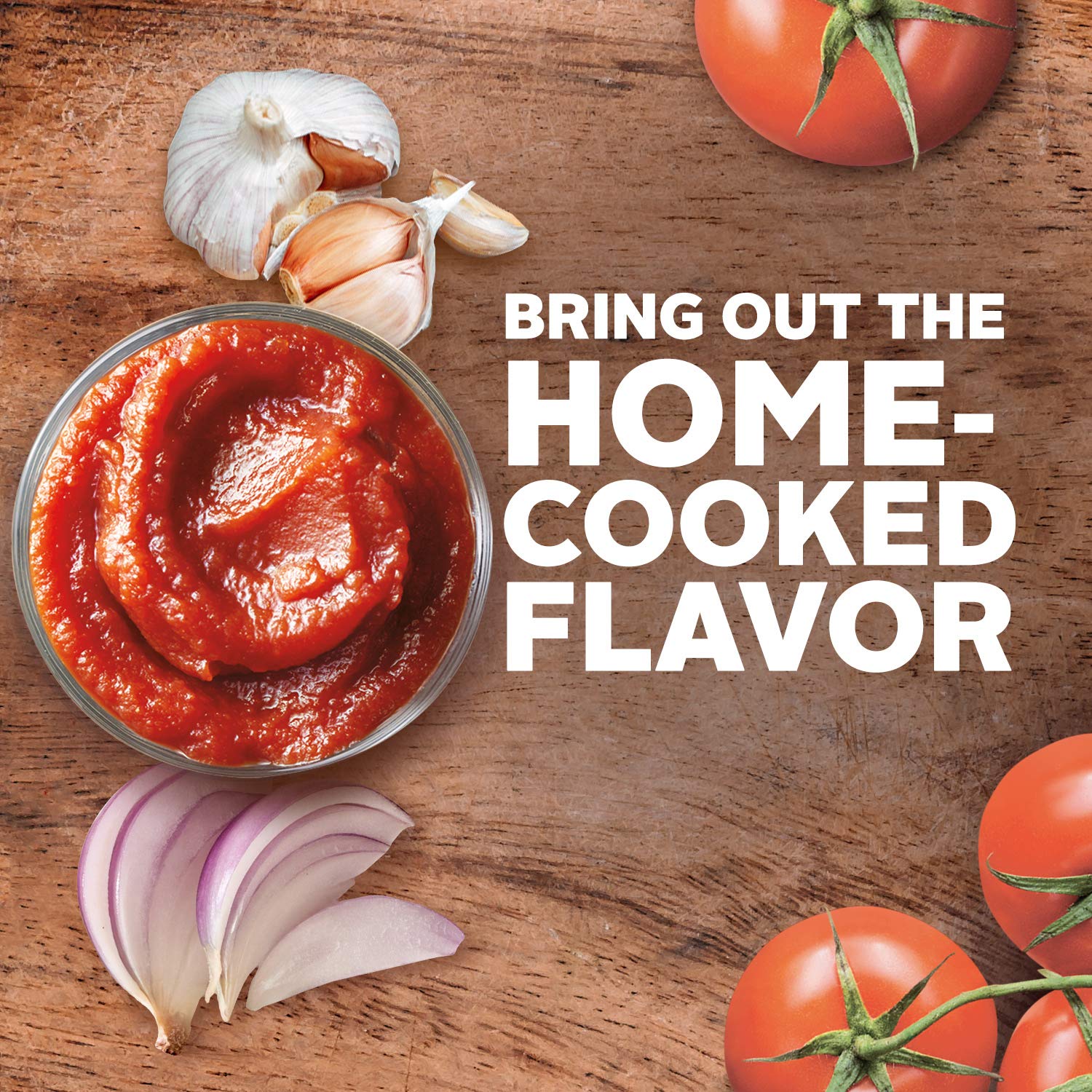 Pack of six cartons keeps Hunt's Tomato Sauce ready for weeknight meals.