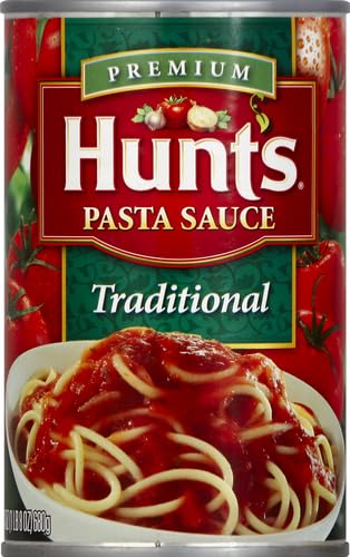 Hunt's sauce served with pasta in a bowl