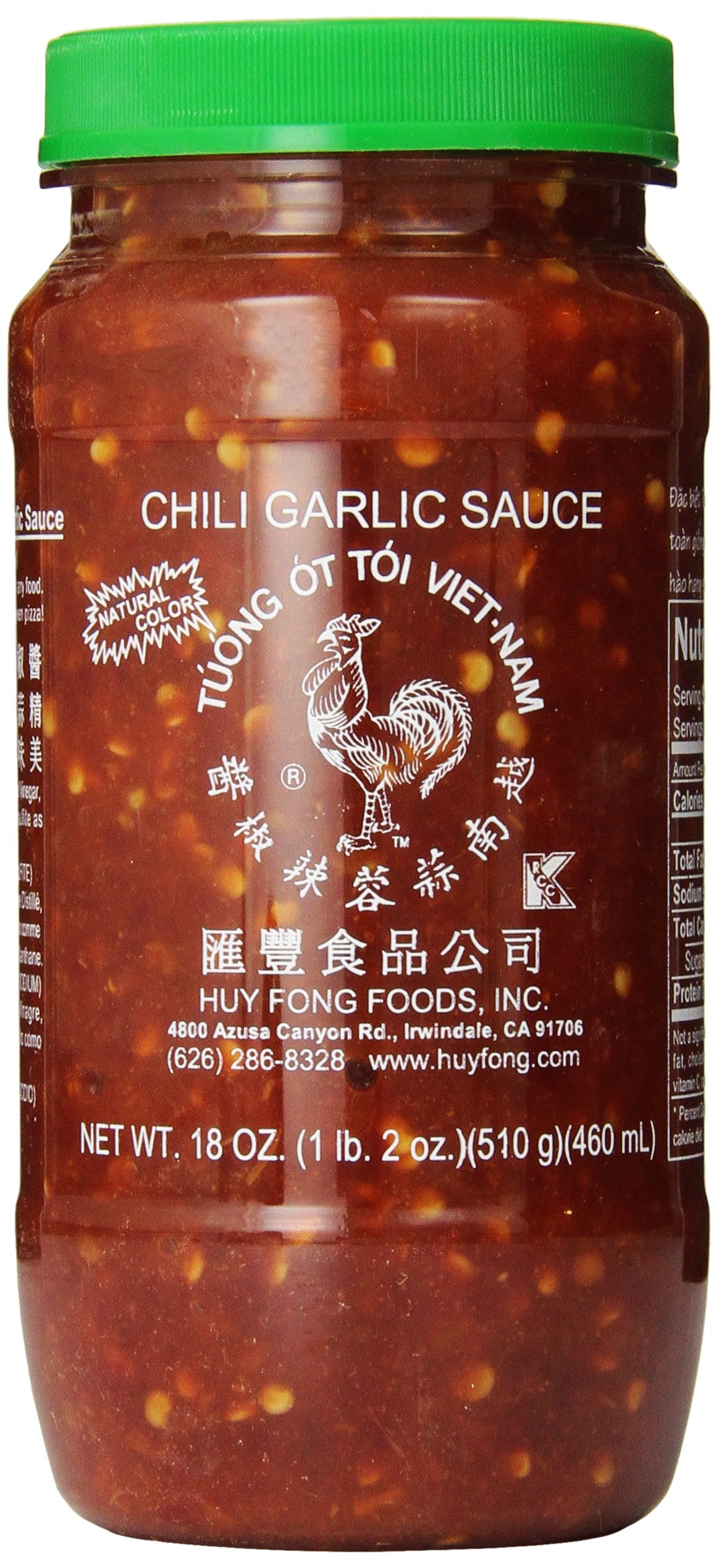 Huy Fong Chili Garlic sauce bottle ready to elevate meals.