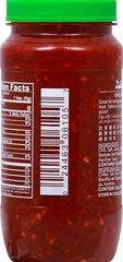 Huy Fong Chili Garlic texture close-up shows coarsely ground ingredients.