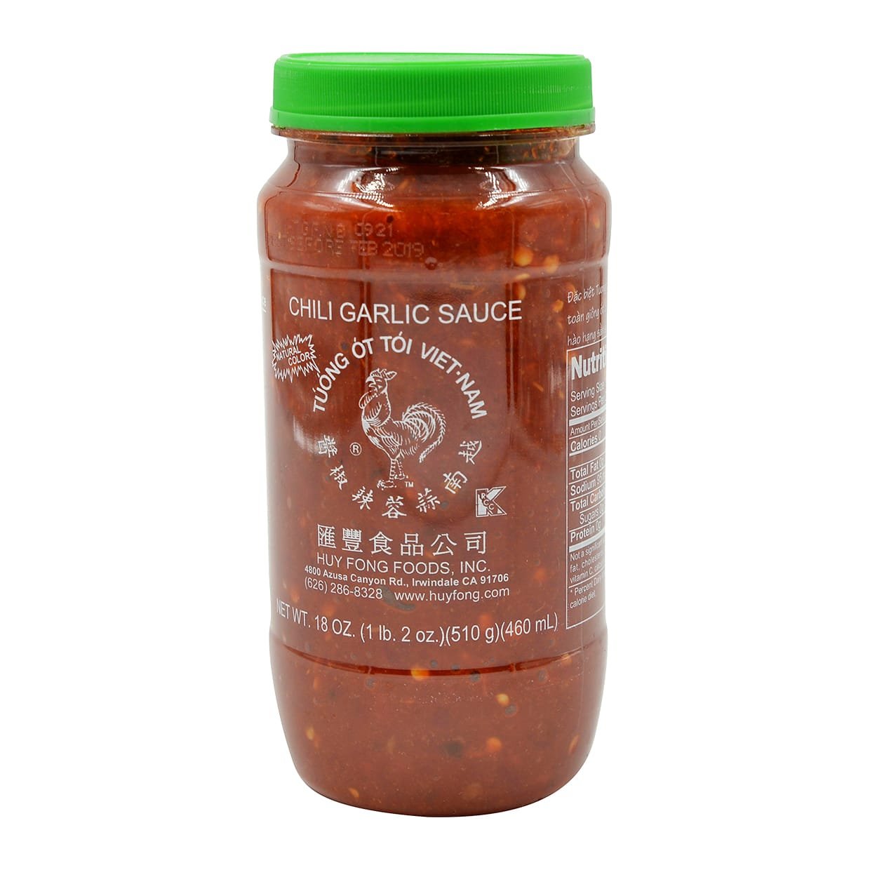 Huy Fong Chili Garlic sauce bottle with bold chili garlic flavor