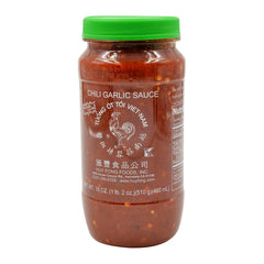 Huy Fong Chili Garlic sauce bottle with bold chili garlic flavor