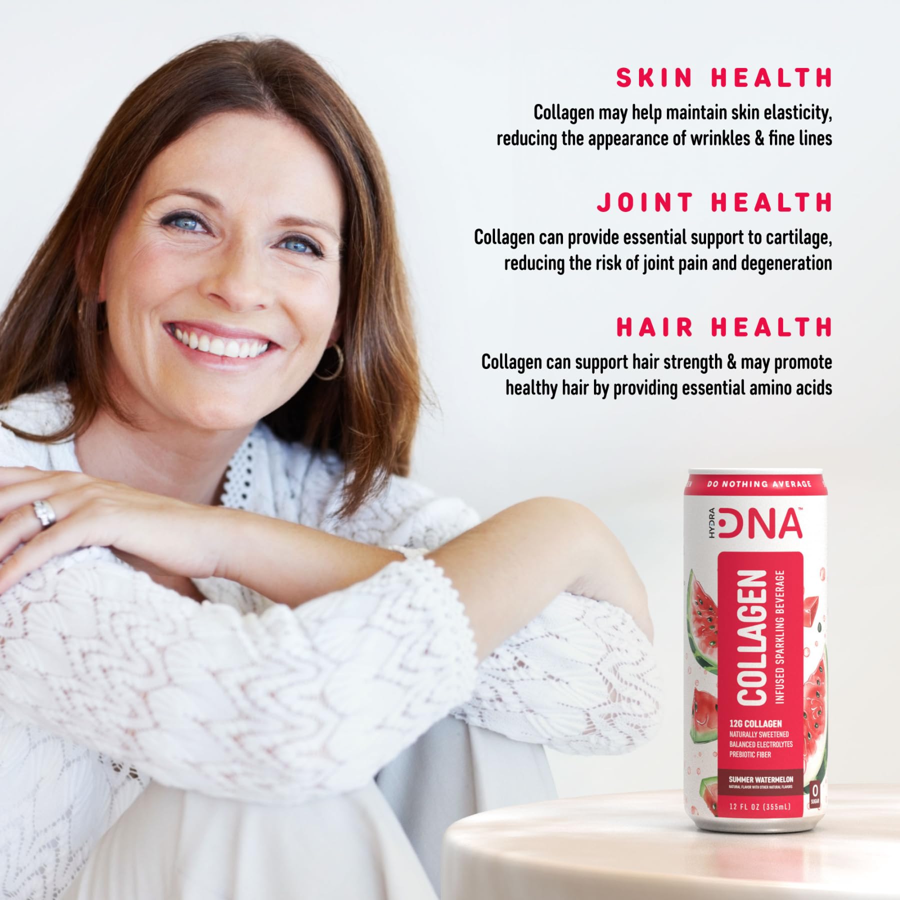 HYDRADNA sparkling watermelon fridge-ready can, ready to sip during busy days.