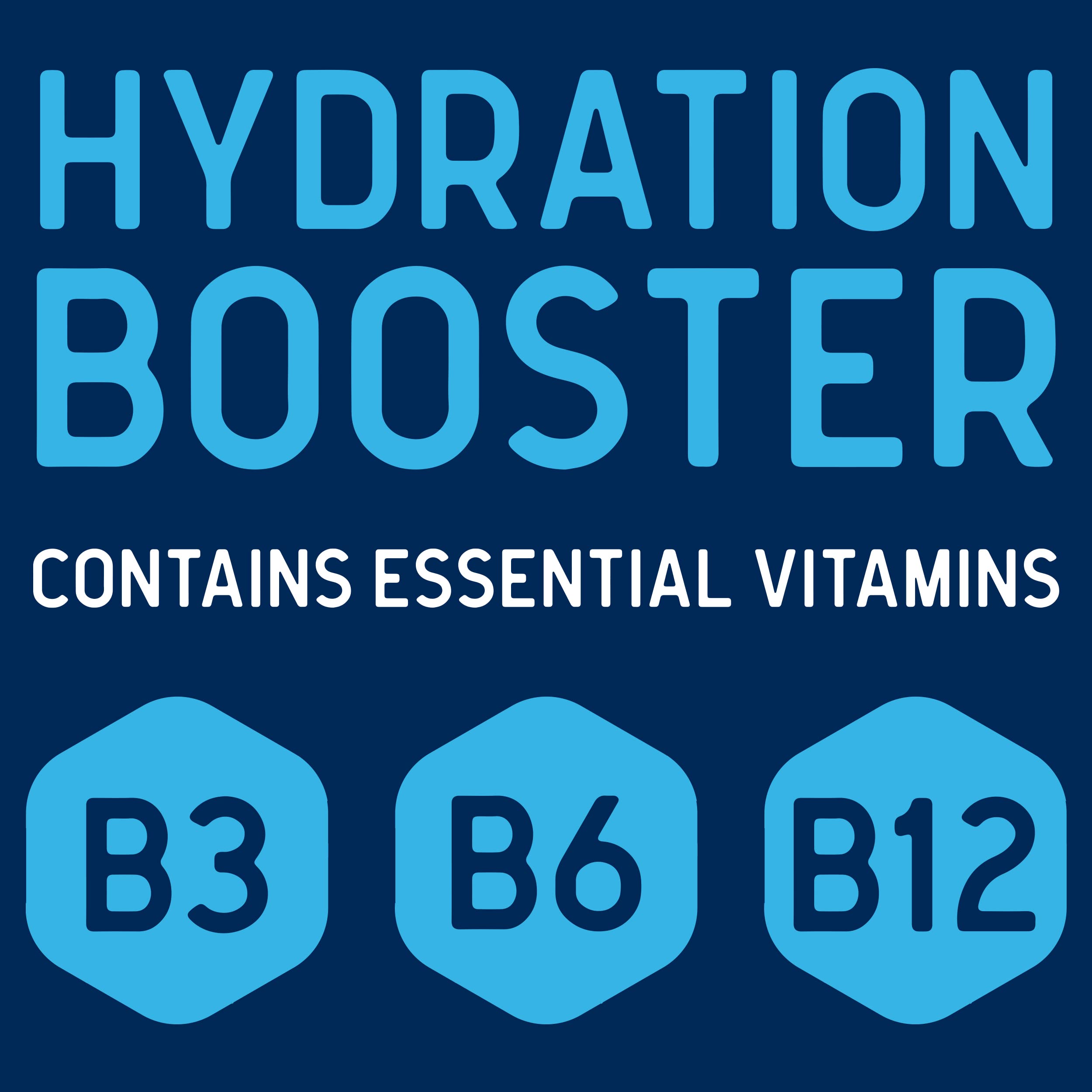 Front packaging of Hydrate two-pack, emphasizing portability and value.