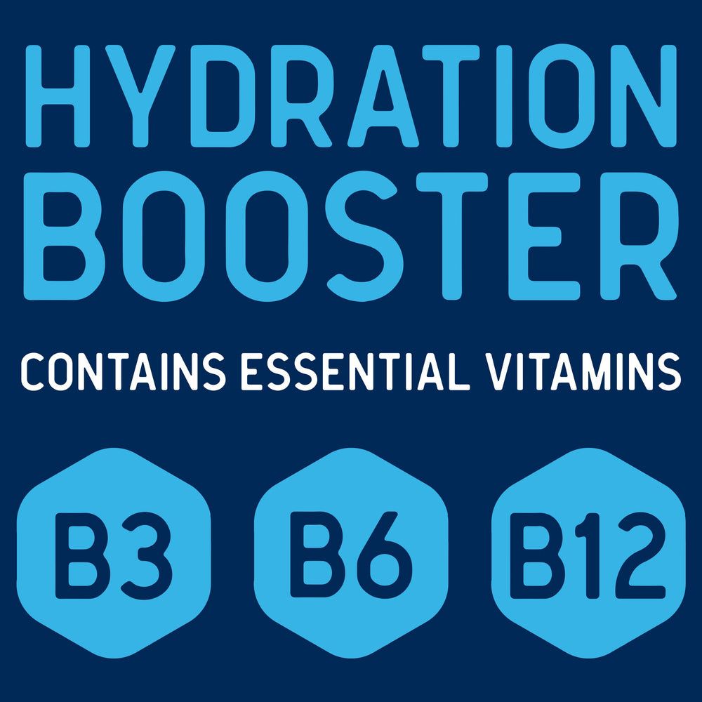 Front packaging of Hydrate two-pack, emphasizing portability and value.