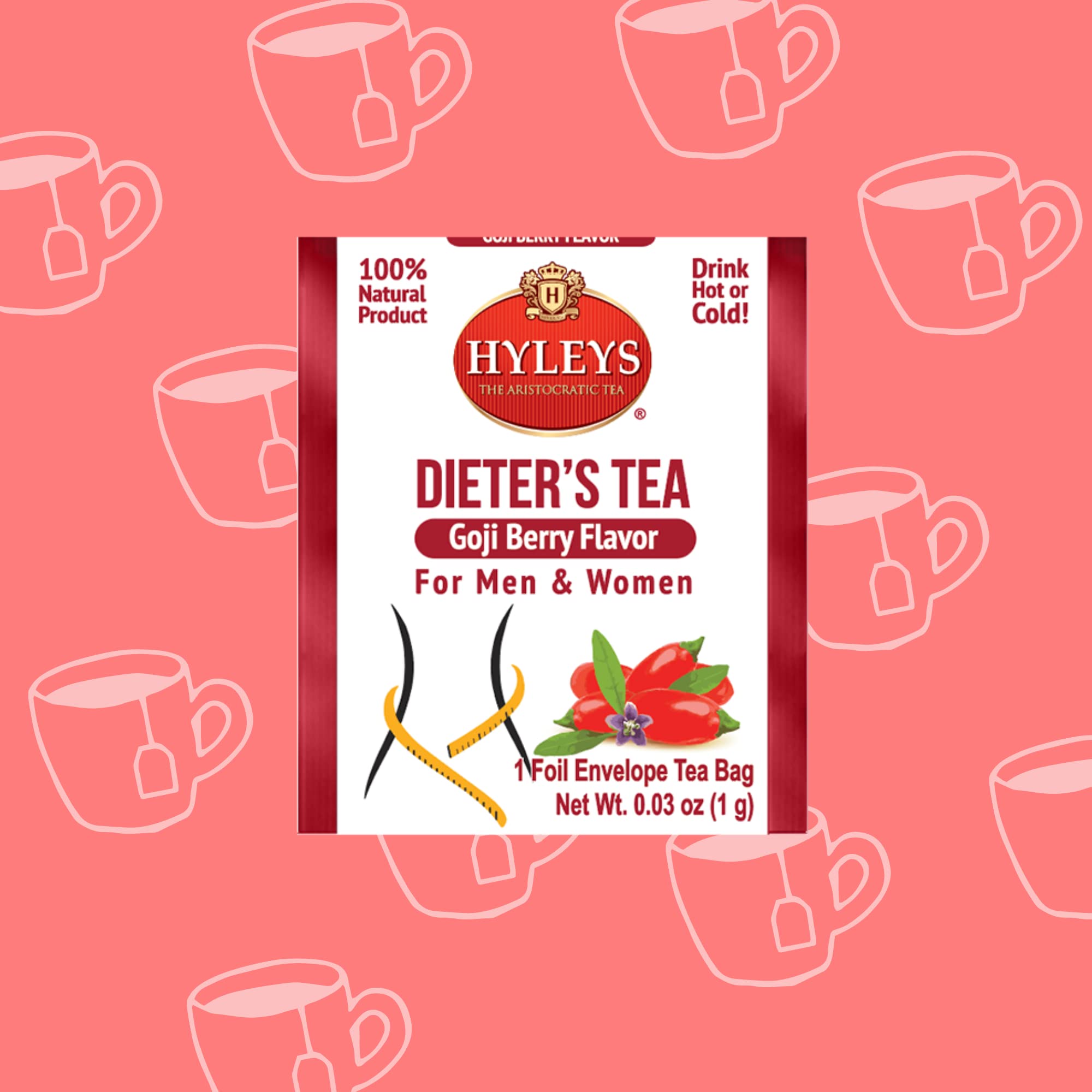 Hyleys Dieter's Tea on kitchen counter ready to steep.