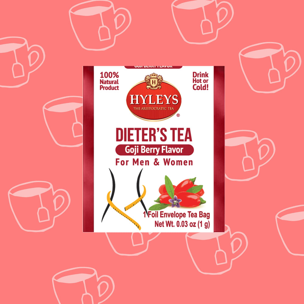 Hyleys Dieter's Tea on kitchen counter ready to steep.