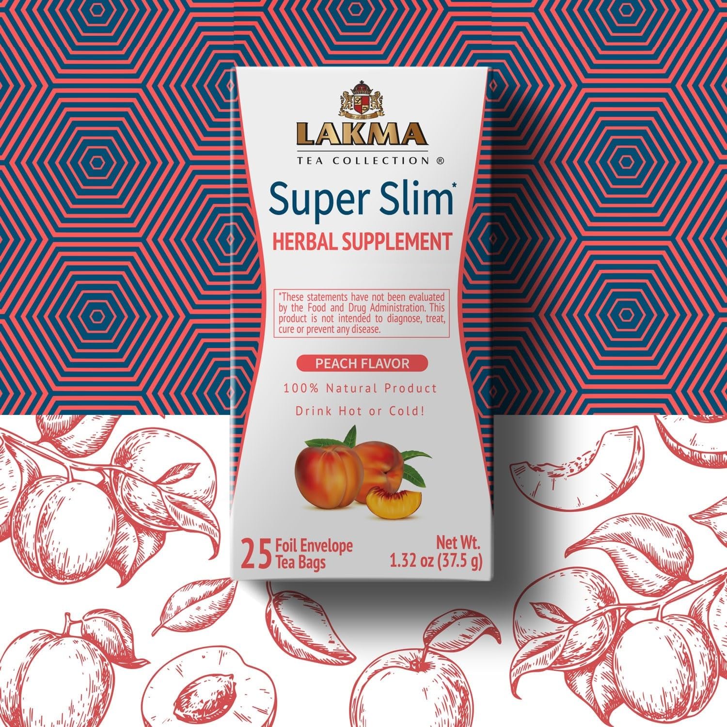 Lakma Peach tea with peach slice evokes flavorful, satisfying moments
