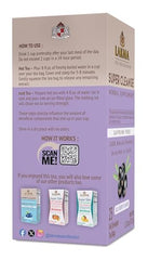 HYLEYS Lakma leaves close-up with botanicals like licorice and fennel for gentle detox.