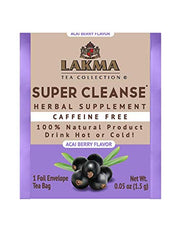 HYLEYS Lakma herbal blend steaming teacup highlighting acai berry flavor.