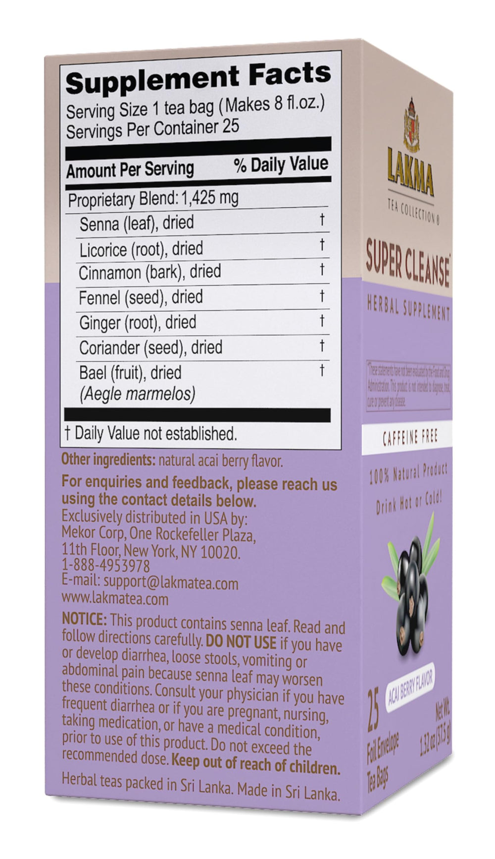 HYLEYS Lakma tin on kitchen counter with dried botanicals for daily wellness.