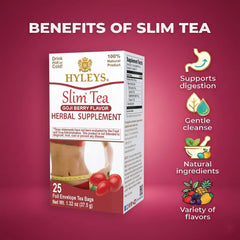 Hyleys Slim Tea Goji Berry green tea leaves close-up showing key ingredient