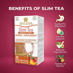 Hyleys Slim Tea Mango Flavor steeped-tea close-up highlights a gentle detox moment.