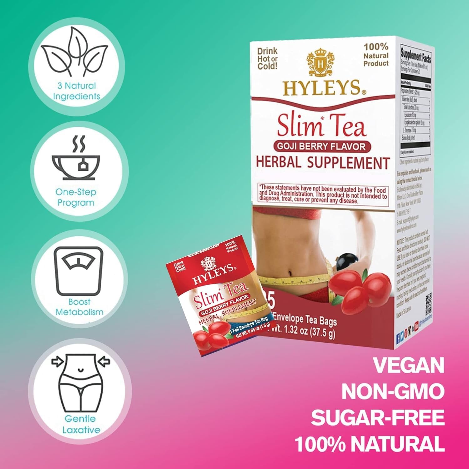 Hyleys Slim Tea night routine cup ready for winding down.
