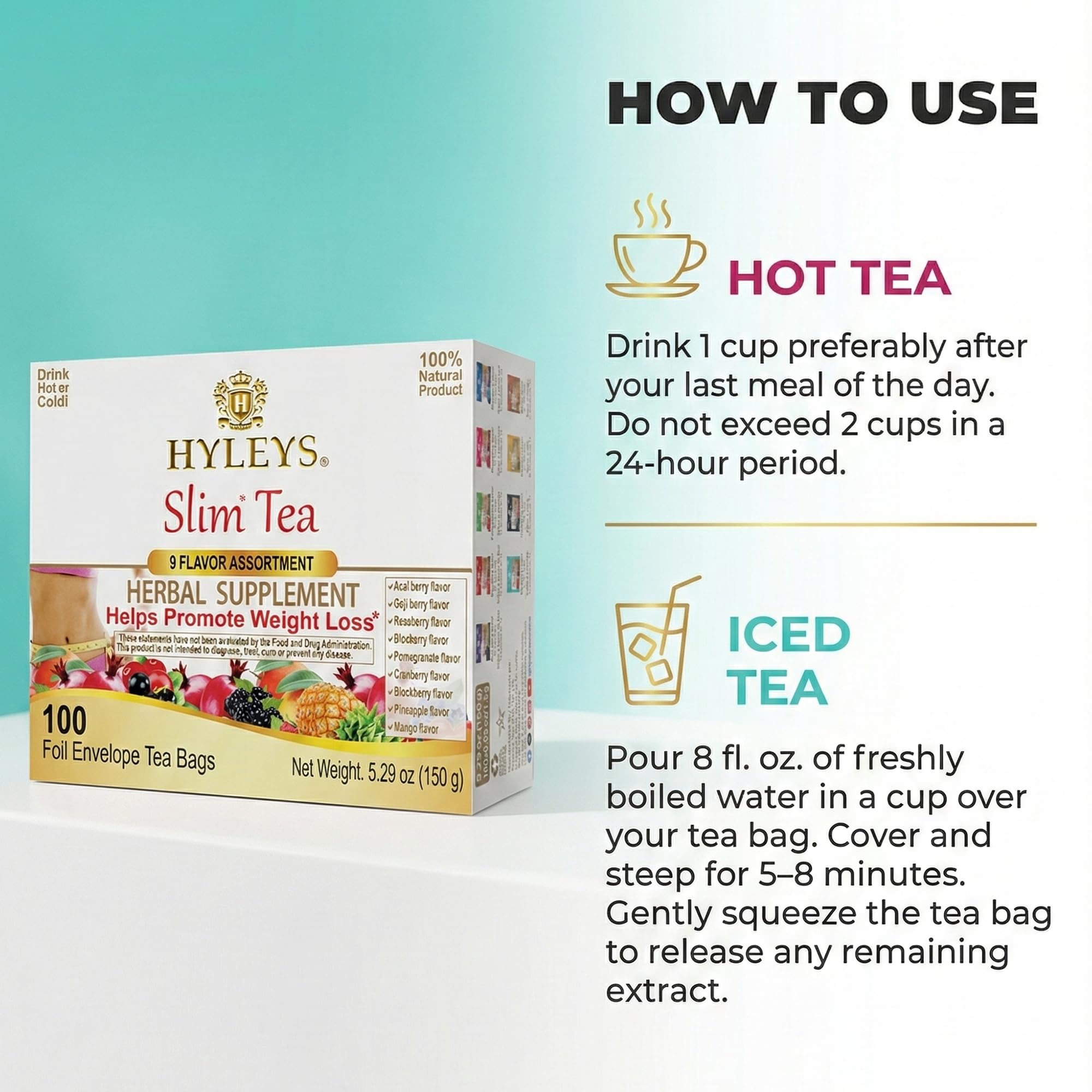 Nine flavors box reveals variety for daily tea moments.
