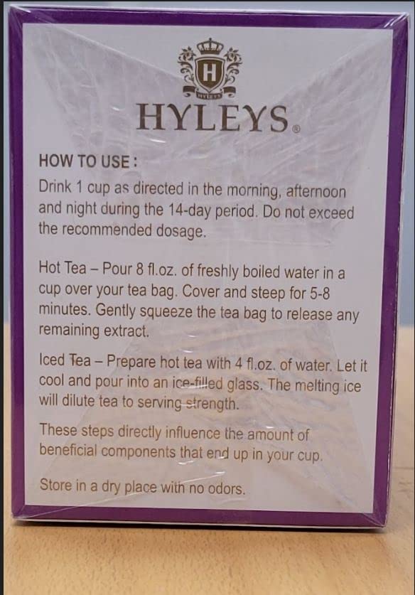 Hyleys tea bag assortment closeup