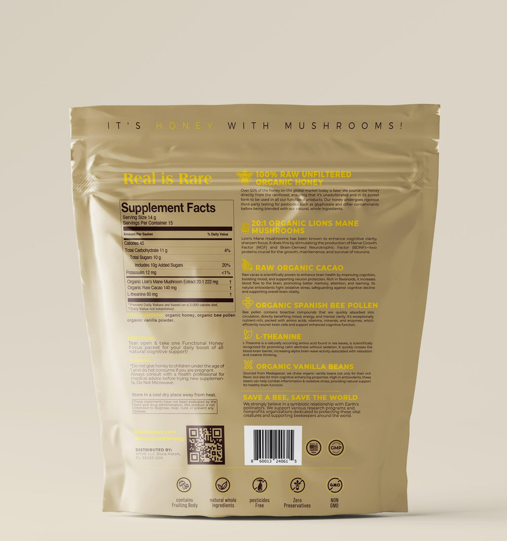 HYVE Mind Functional Honey Lion's Mane ingredient visible.