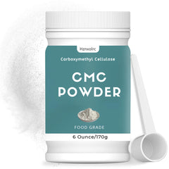 Hznxolrc 6 oz CMC powder closeup shows texture enhancement for sauces and dressings.