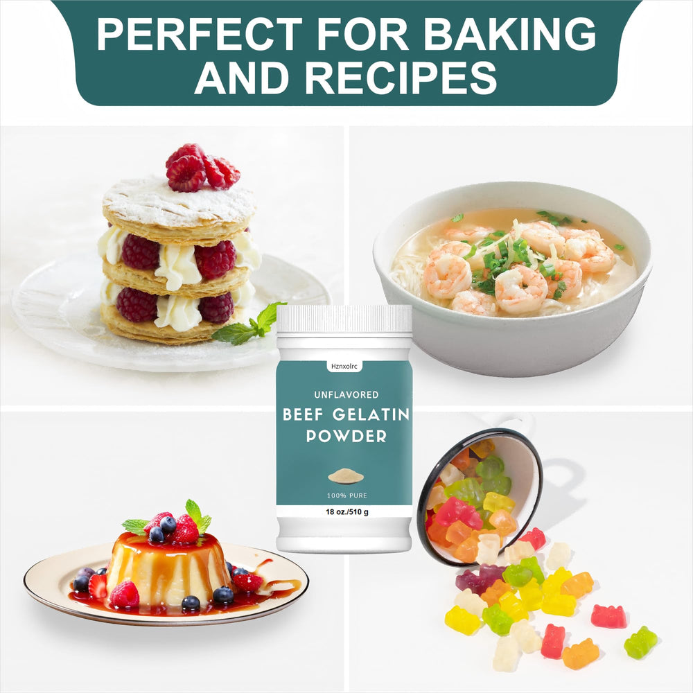 Hznxolrc gelatin powder unflavored enhances dairy texture without flavor change