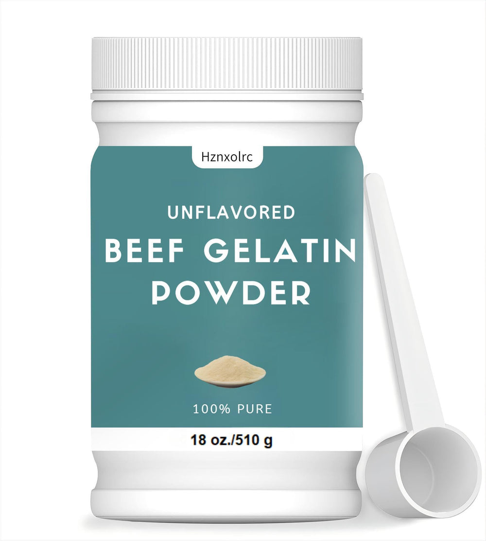 Hznxolrc beef gelatin powder unflavored dissolving in a jar for sauces