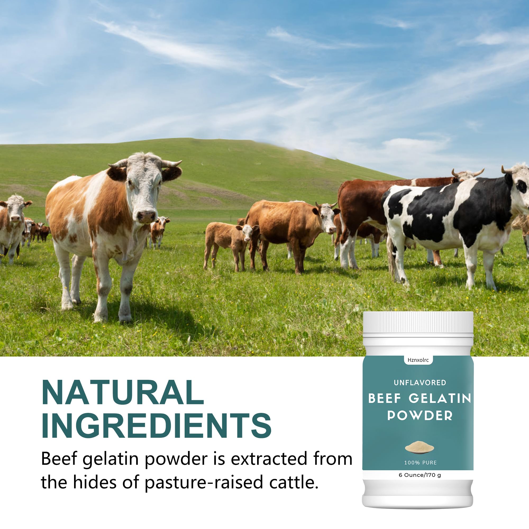 Hznxolrc beef gelatin powder unflavored airy texture ideal for creamy puddings.