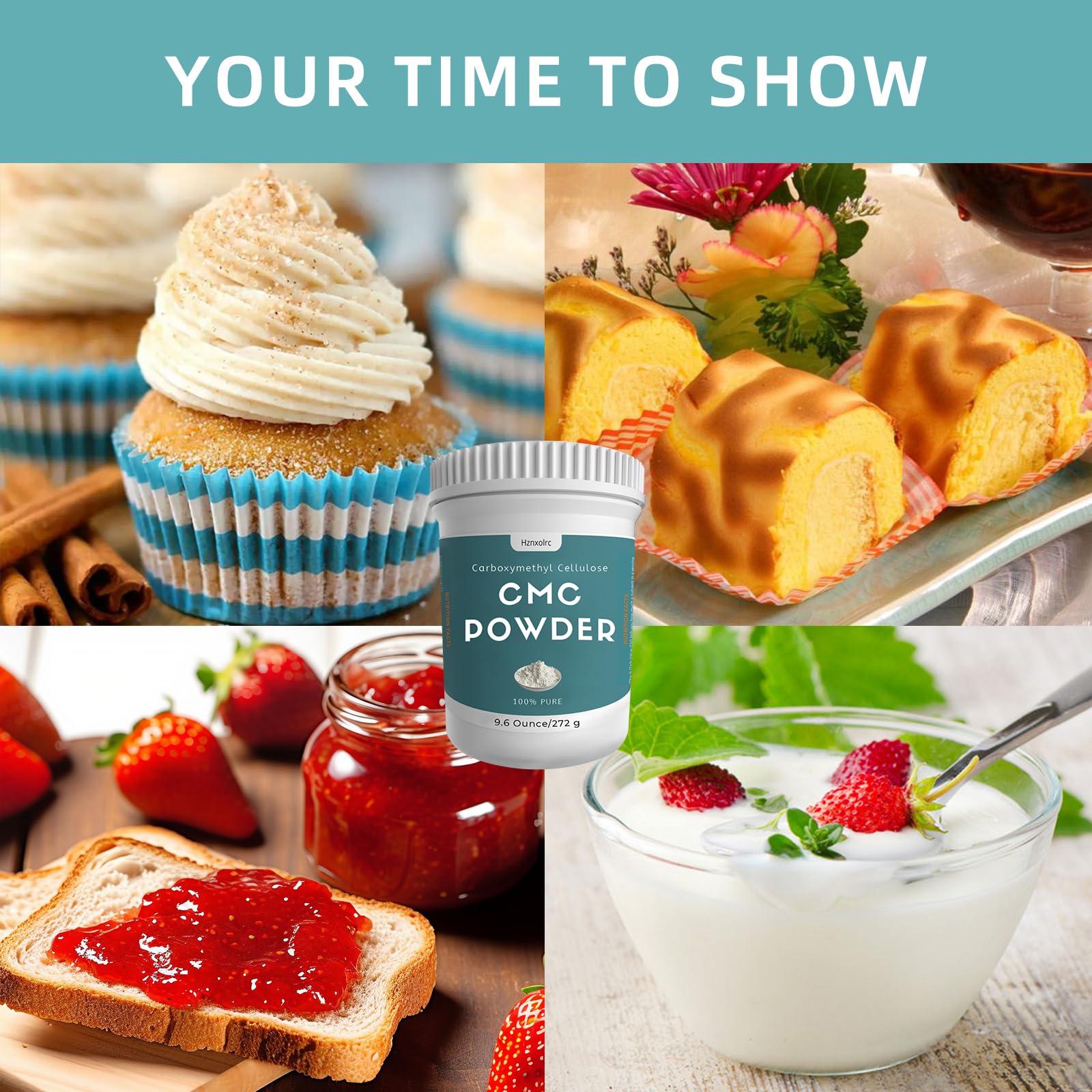 Hznxolrc CMC Powder kitchen-ideas: versatile uses in fondant, ice cream and candy.