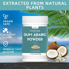 Hznxolrc Gum Arabic powder dissolves in water for smooth binding
