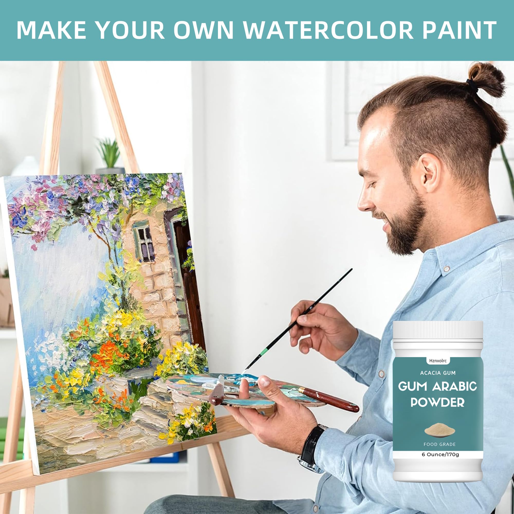Hznxolrc Gum Arabic powder used as watercolor binder for art