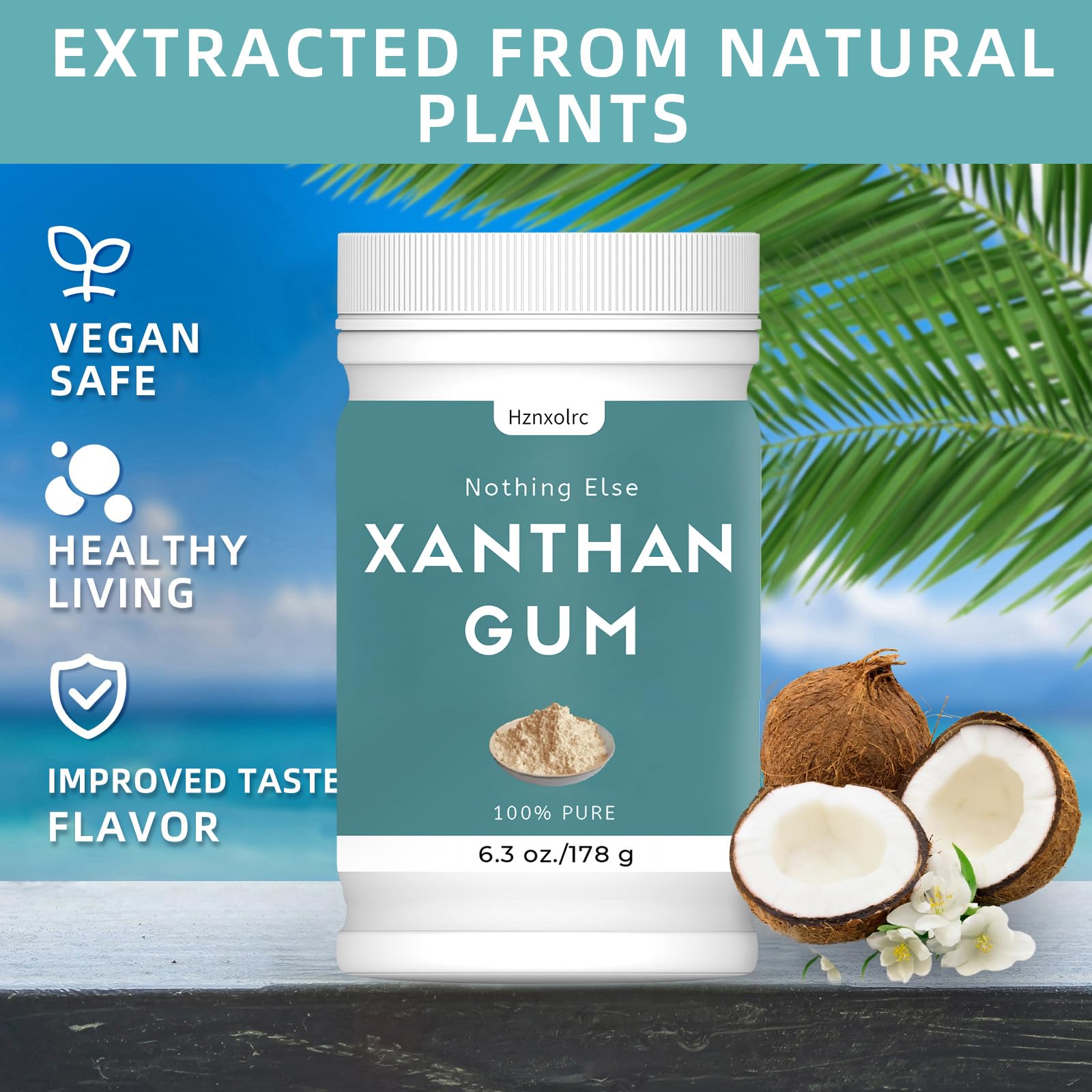 Hznxolrc xanthan gum powder demonstrates smooth sauces and dressings