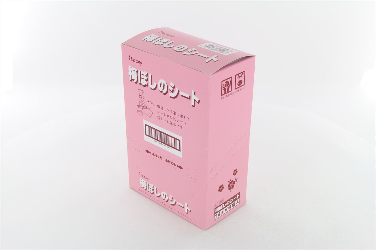 I-Factory umeboshi sheet candy serving shot suggests pinch-and-savor enjoyment