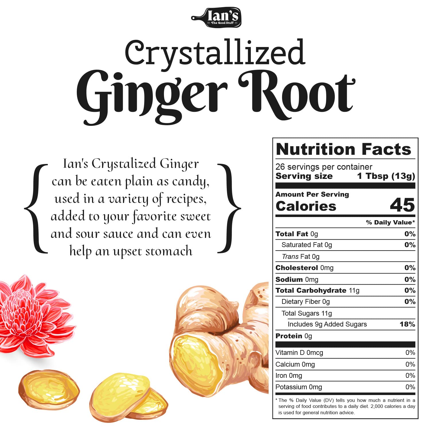 IAN's candied ginger snack bag is a ready-to-eat, on-the-go treat.