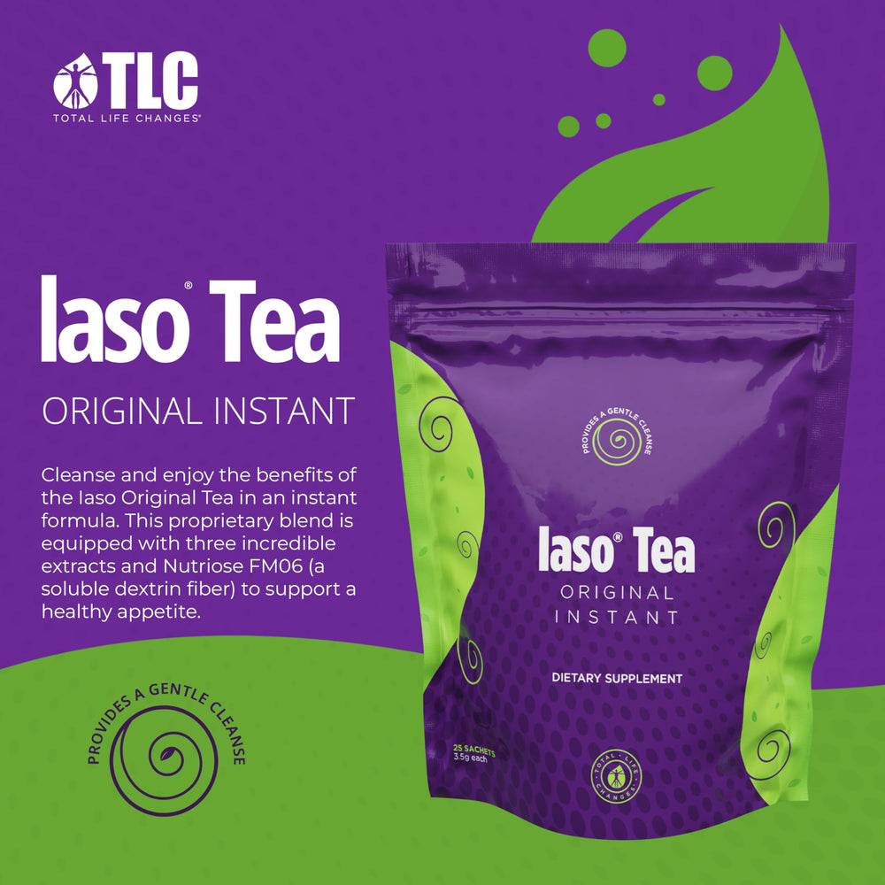 IASO Original Tea sachets closeup showing individual servings