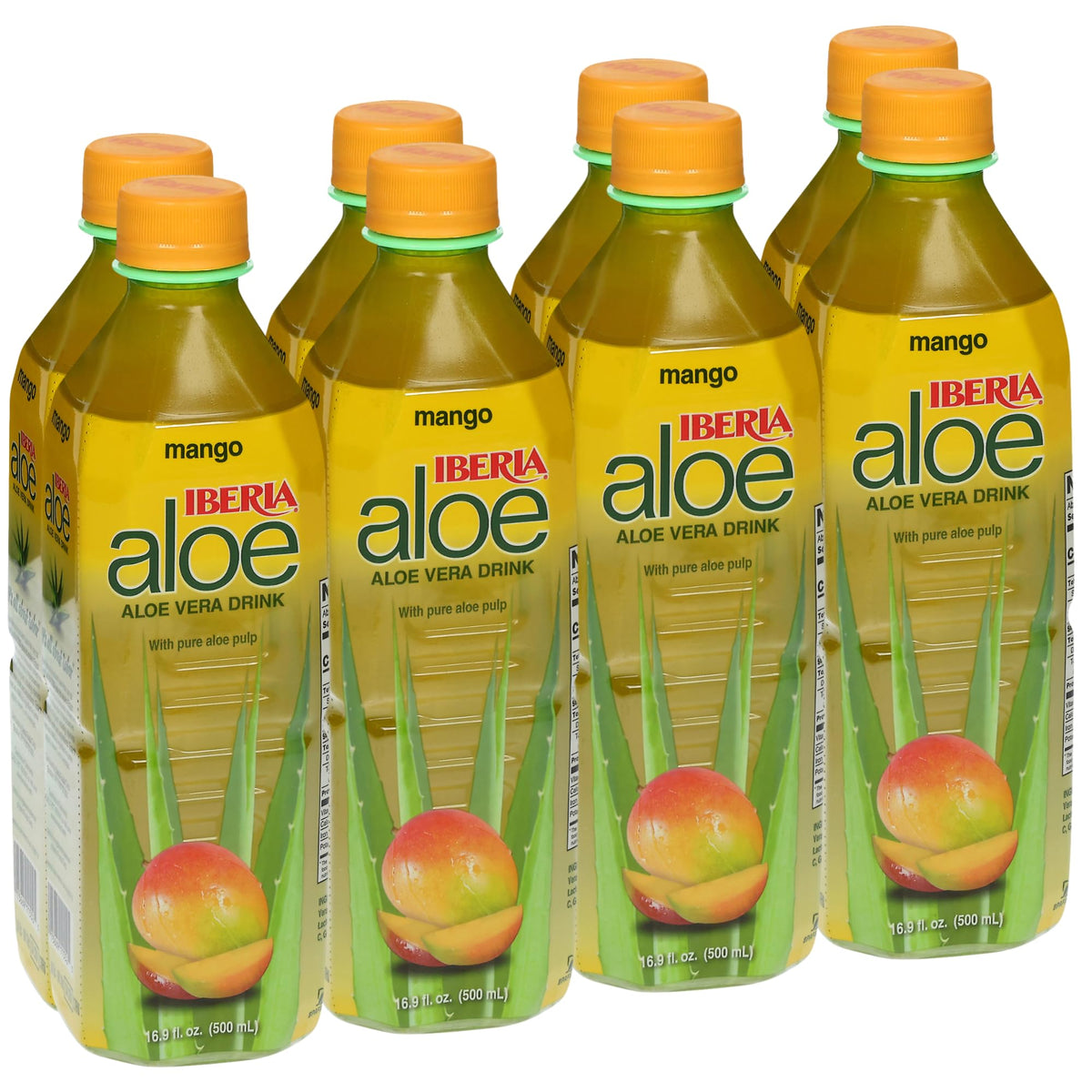 Iberia Aloe Vera Drink with Mango Pulp bottle for refreshing hydration.