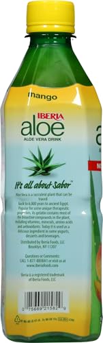 Eight-pack packaging of Iberia Aloe Vera Drink with Pulp Mango