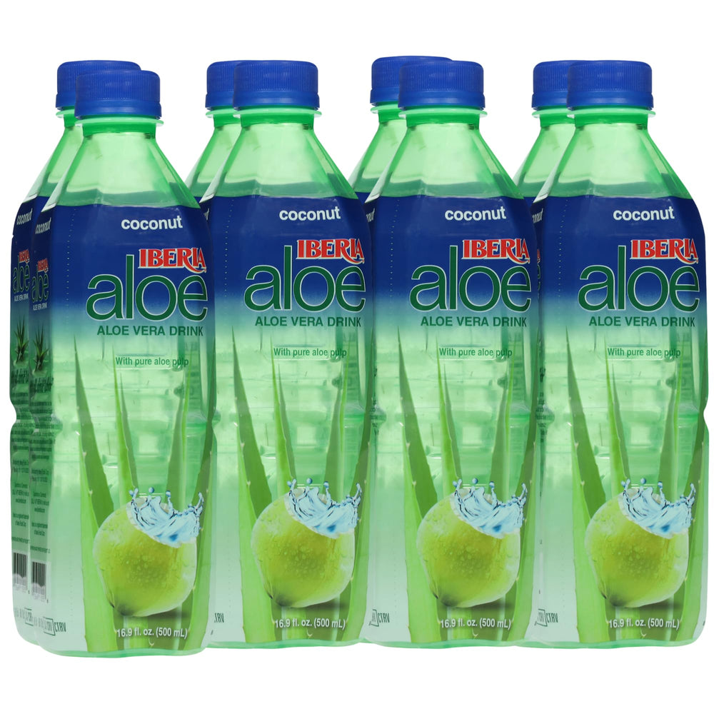 Iberia Aloe Vera Juice Drink coconut bottle shown for refreshing hydration
