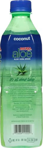 Iberia Aloe Vera Drink with coconut glass showcasing tropical flavor