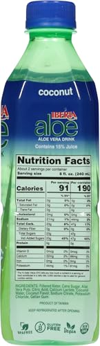 Iberia Aloe Vera Drink coconut pour demonstrates on-the-go refreshment