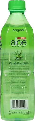 Iberia Aloe Vera Juice glass pour presents a cooling serving idea.