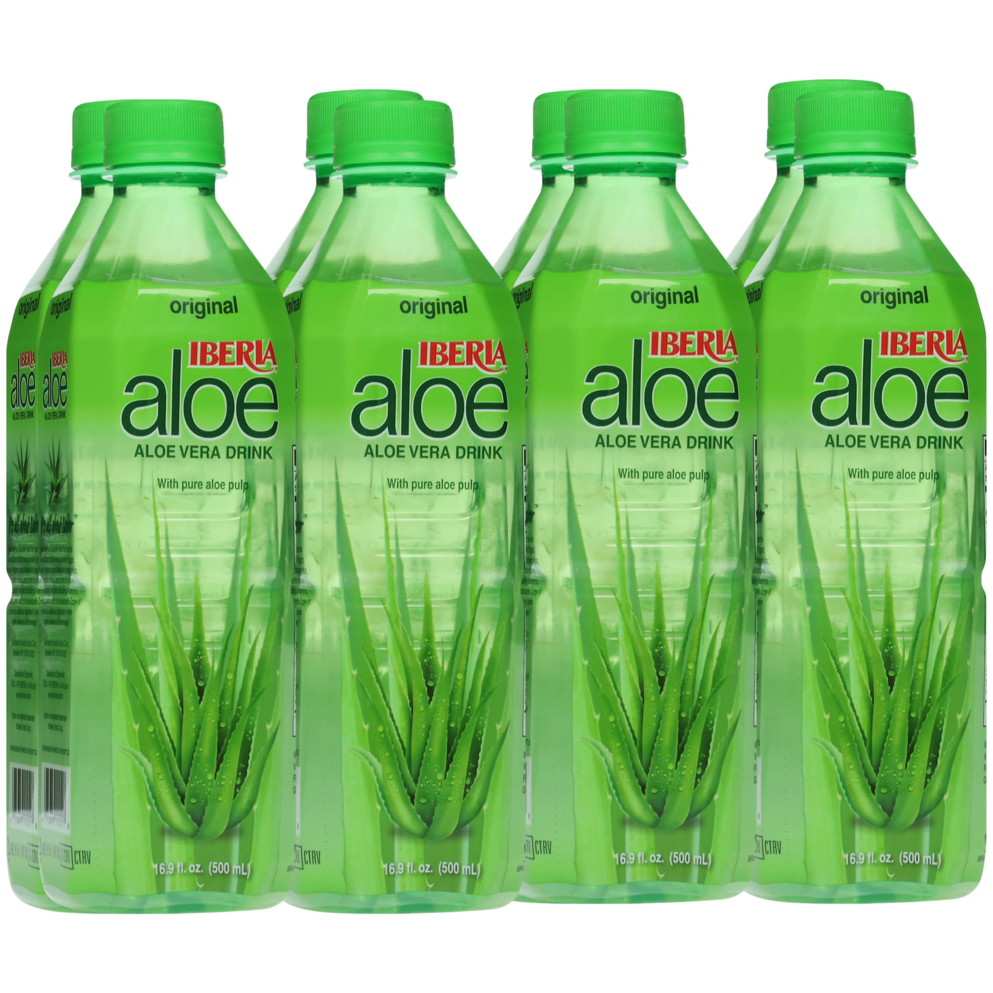 Iberia Aloe Vera Juice Original bottle showcases refreshing hydration on the go.