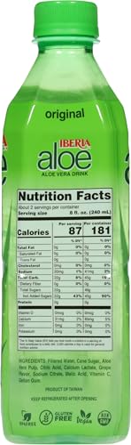 Iberia Aloe Vera Juice with pulp reveals real pulp texture for a natural bite.