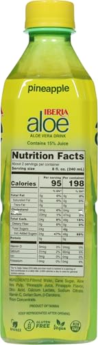Iberia Aloe Vera pulp closeup bottle highlighting texture and natural ingredients